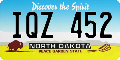 ND license plate IQZ452