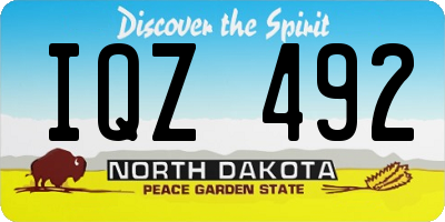 ND license plate IQZ492