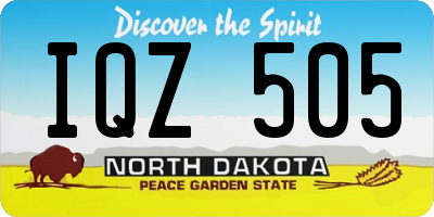 ND license plate IQZ505