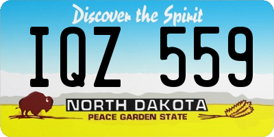 ND license plate IQZ559