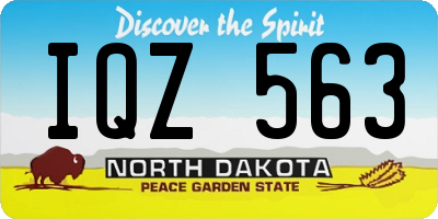 ND license plate IQZ563
