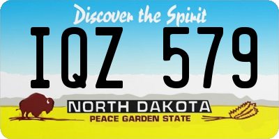 ND license plate IQZ579