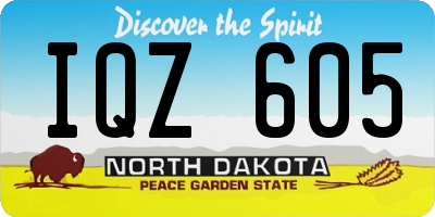 ND license plate IQZ605