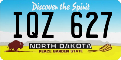 ND license plate IQZ627