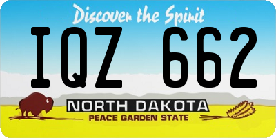 ND license plate IQZ662