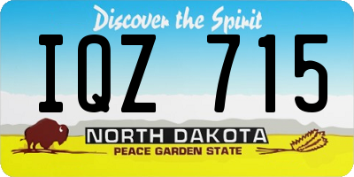 ND license plate IQZ715