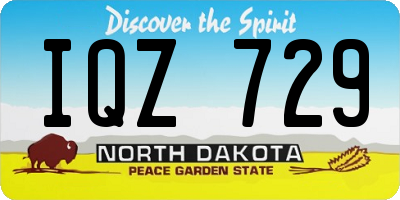 ND license plate IQZ729
