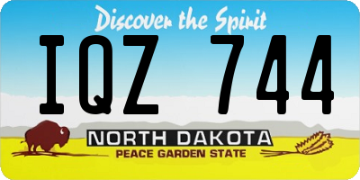 ND license plate IQZ744