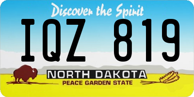 ND license plate IQZ819