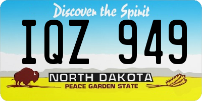 ND license plate IQZ949