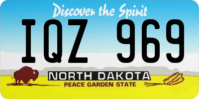 ND license plate IQZ969