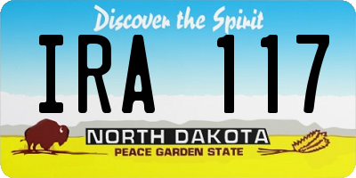 ND license plate IRA117