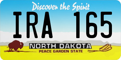 ND license plate IRA165