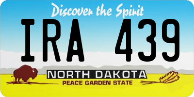 ND license plate IRA439