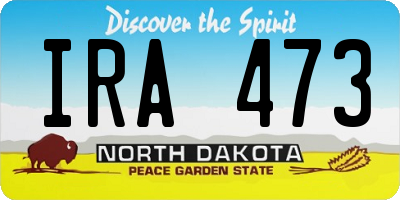 ND license plate IRA473