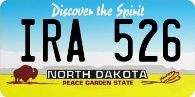 ND license plate IRA526