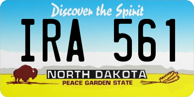 ND license plate IRA561