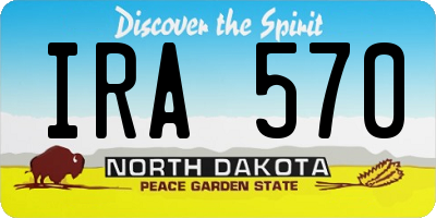 ND license plate IRA570