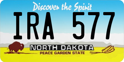ND license plate IRA577