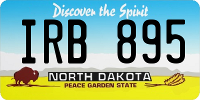 ND license plate IRB895
