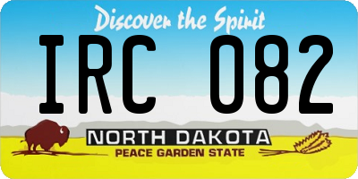 ND license plate IRC082