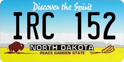 ND license plate IRC152