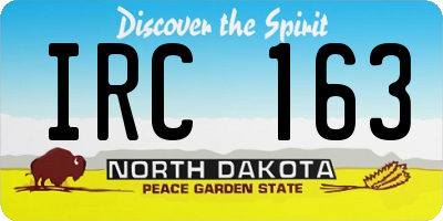 ND license plate IRC163