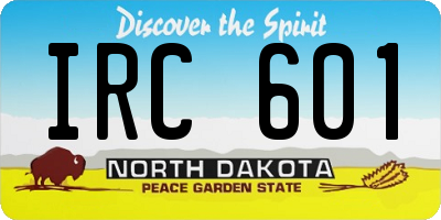 ND license plate IRC601