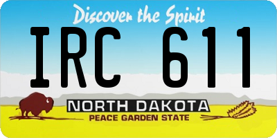ND license plate IRC611