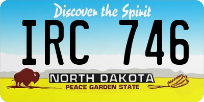 ND license plate IRC746