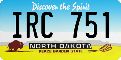 ND license plate IRC751