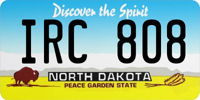 ND license plate IRC808