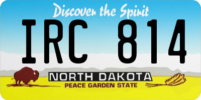 ND license plate IRC814