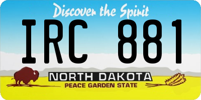ND license plate IRC881