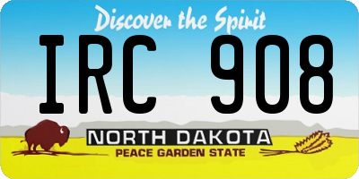 ND license plate IRC908