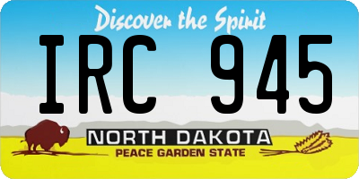 ND license plate IRC945