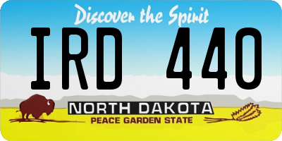 ND license plate IRD440