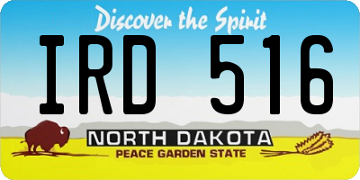 ND license plate IRD516
