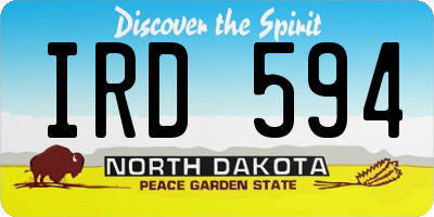 ND license plate IRD594