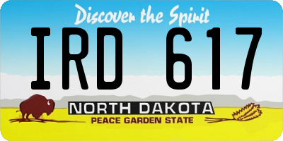 ND license plate IRD617