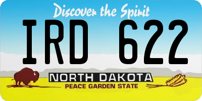 ND license plate IRD622