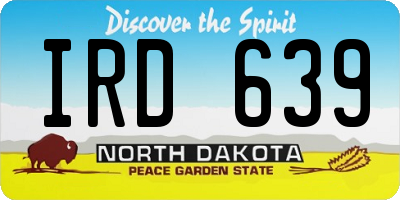 ND license plate IRD639