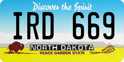 ND license plate IRD669
