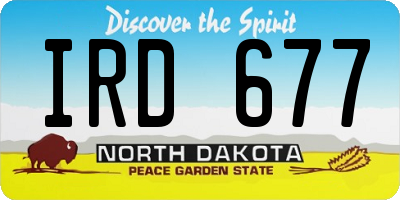 ND license plate IRD677