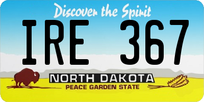 ND license plate IRE367