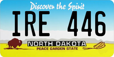 ND license plate IRE446