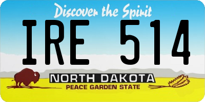ND license plate IRE514