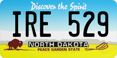 ND license plate IRE529