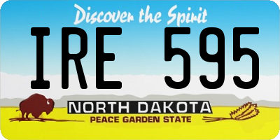 ND license plate IRE595