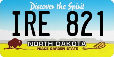 ND license plate IRE821